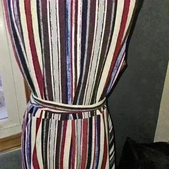 Alex Marie Womans Striped Wrap Dress Size L - Picture 8 of 12